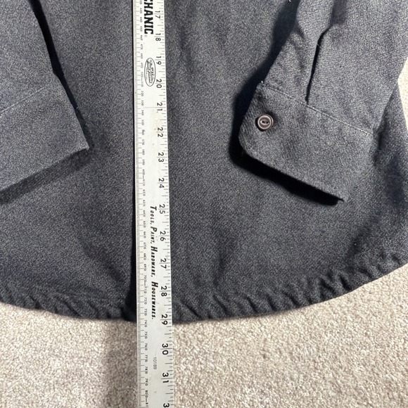 Grayers Mens Long Sleeve Button Up Shacket Shirt Medium Gray Cold Weather Rated - Picture 6 of 7